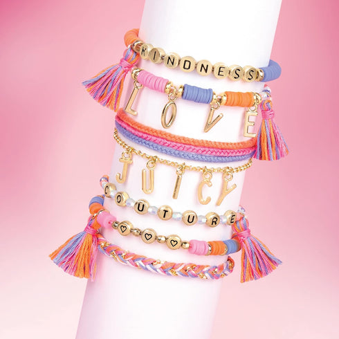 Make It Real - Juicy Couture Love Letters Bracelet Making Kit - Kids Jewelry Making Kit - DIY Charm Bracelet Making Kit for Girls - Friendship Bra...