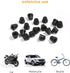 18 Pieces Brake Bleeder Screw Caps,Grease Zerk Fitting Cap Rubber Dust Stem Cover, Universal Brake Caliper Dust Cover Brake Bleeder Nipple Capbrak...