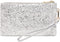 Sparkling Evening Clutch Silver Bride Purse for Wedding Bling Clutch Handbag for Party...