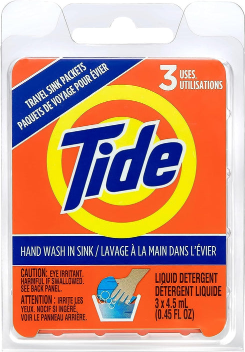 Tide Liquid Travel Sink Packets, 3-Count...
