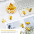 AK 1inch*48 pcs Golden Binder Clips Paper Binder Clips Medium Size Metal Fold Back Clips with Box for Office School and Home Supplies...