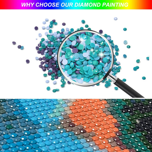 Binbo 5D Diamond Painting Kits for Adults – DIY Landscape Diamond Painting Kits for Kids - Full Round Drill Rhinestone Arts for Home Wall Decor, M...