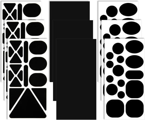 9 Sheets 96 Pcs Nylon Repair Patches Self Adhesive Patch Different Size and Shapes Clothes Waterproof Lightweight Clothing Fabric Repair Patch for...