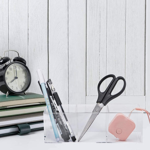 dedoot Acrylic Drawer Organizer, Clear 3 Compartment Makeup Organizer and Storage Small Clear Vanity Organizers for Makeup Brush, Home and Office ...