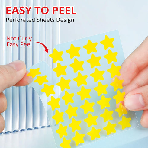 280 Counts Acne Patches for Face,Hydrocolloid Pimple Patches with Salicylic Acid,Tea Tree Oil and Centella Extract,Cute Star Zit Cover Patches,Col...