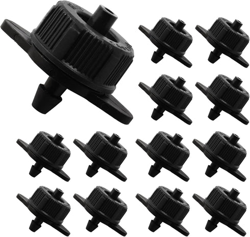 60 Pcs Drip Irrigation Emitters, 1 GPH Pressure Compensating Irrigation Drippers for Garden Lawn Watering Irrigation System, Black...