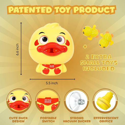Duck Bubble Bath Toy with Musical Ducklings | Toddler & Kids Bubble Machine | Fun Bathtub Toys with Swimming Duck Toys | Safe & Joyful Toddler Bat...