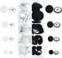 PH PandaHall 48pcs 4 Size Flatback Fabric Covered Button Black White Fabric Metal Shank Buttons Craft Buttons for Suits Gowns Blouses Shirts DIY S...