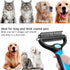 Undercoat Rake for Dogs with Metal Comb 2 in-1 Pet Grooming Brush Double Sided shedding Dematting Tool Remove Knots Dematting Comb for Dogs with D...