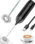Frother Wand Rechargeable, Milk Frother Rechargeable USB-C with Stainless Steel Whisk Powerful Coffee Frother for Coffee Latte, Cappuccino, Mocha,...