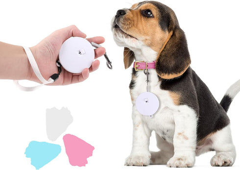 Retractable Dog Leash for Small and Medium Dogs up to 22lbs with 9.8ft Strong Nylon Tape, Hands Free, Portable and Lightweight Leash with Wrist St...
