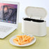 SUBEKYU Mini Trash Can with Lid,Small Desk Trash Can,Countertop Mini Garbage Cans,Tiny Waste Basket,White,with 3 roll Bags...