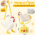 3 Pcs Cartoon Fluffy Chicken Bag Include 2 Pcs Cute Chicken Wallet Zipper Chicken Purse 1 Pcs Crossbody Chicken Plush Shoulder Bag Rooster Bag wit...