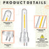 S14 Replacement Light Bulbs 1.5 Watt LED Bulb with 2 Prongs 2700k 120V Waterproof String Lights Accessories for Outdoor Patio String Lights, Warm ...