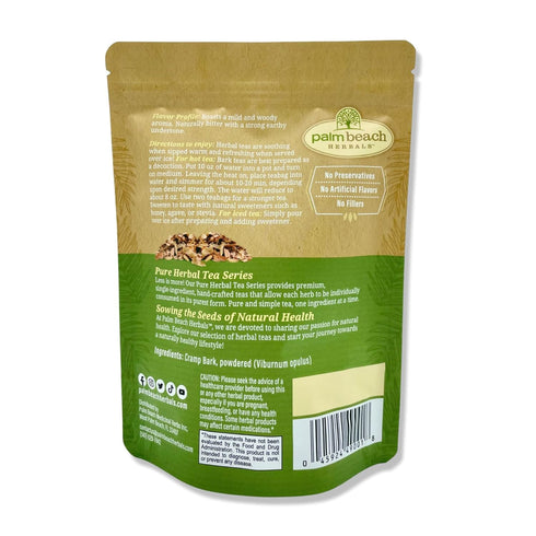 Palm Beach Medicinal Herbs - Cramp Bark Tea - Pure Herbal Tea Series, 30ct...