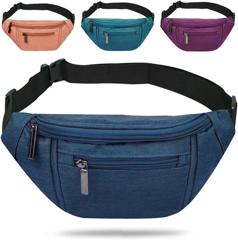 Fanny Pack for Men Women,Crossbody Waist Bag Pack,Belt Bag for Travel Walking Running Hiking Cycling,Easy Carry Any Phone,Wallet (Dark blue)...