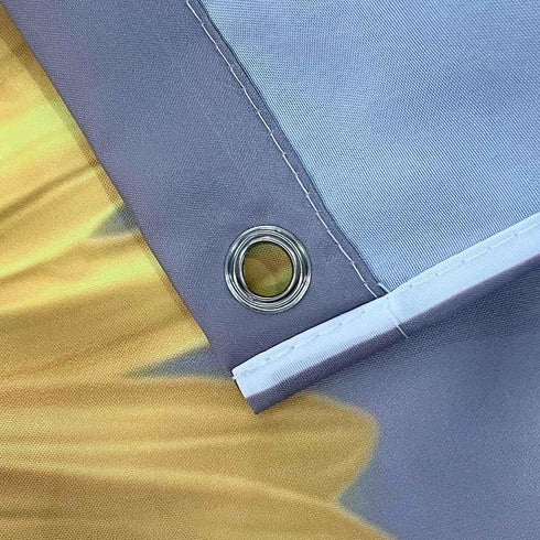 Rustic Farmhouse Shower Curtain - Fabric Yellow and Gray, Farm Floral Flowers Sunflower Shower Curtain Funny Set with Hooks, 72X72 inch...