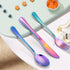 LIANYU 9-Piece Rainbow Kids Silverware Set, Stainless Steel Toddler Utensils Flatware Set, Child Cutlery Tableware Set for 3, Include knife Fork S...