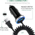 USB C Car Charger, 3.4A Fast Charging Car Charger Adapter with 3ft Type C Coiled Cable for Samsung Galaxy A15 5g A14 A13 A53 A54 A55 S24 S23 FE S2...