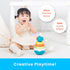 PlenPLAY Baby Tummy Time Toy - Dinosaur Stacking Toy for Age 6+ Months, Weeble Wobble Toys for Babies 6 9 12 Months, Stacking Ring STEM Learning T...