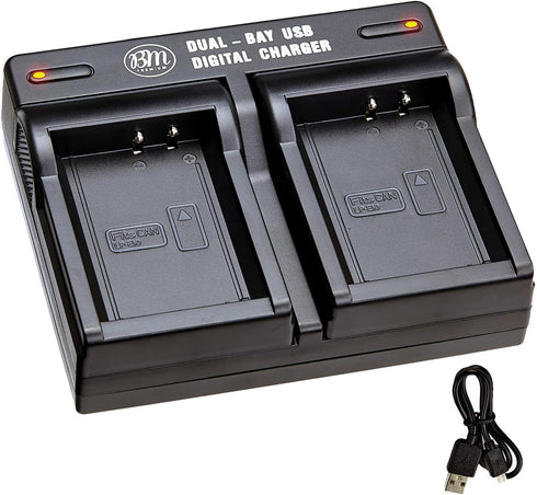 BM Premium LP-E10, LPE10 USB Dual Rapid Battery Charger for Canon EOS Rebel T3, T5, T6, T7, Kiss X50, Kiss X70, EOS 1100D, EOS 1200D, EOS 1300D, E...