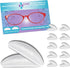 GMS Optical 1.3mm Extra-Thin / 18mm Large-Length - Anti-Slip Adhesive Contoured Silicone Eyeglass Nose Pads with Super Sticky Backing - (5 Pair - ...