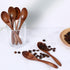 6Pcs Small Wooden Spoons, 5.5 Inches Wood Honey Spoons, Little Wooden Serving Table Spoons Utensils Set, Wooden Teaspoon for Cooking Soup Tea Coff...