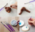 WAFJAMF 8 Pcs Cake Decoration Brushes Tools Set, Cookie Decorating Supplies Kit, Food Paint Brush with Double Head Fondant Gum Paste Tool for DIY ...