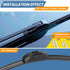 GSPSCN OEM QUALITY 26''+16'' Premium Original Replacement Windshield Wiper Blades,Quiet and Durable Stable High Performance All-Season Auto Wiper ...