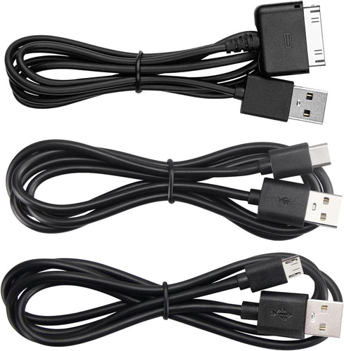 Smays 3-in-1 Replacement Charger Cable Kit for All Barnes & Noble Nook Tablets (HD, HD+, Color, Glowlight) - 3ft USB 2.0 Charging & Data Sync Cabl...