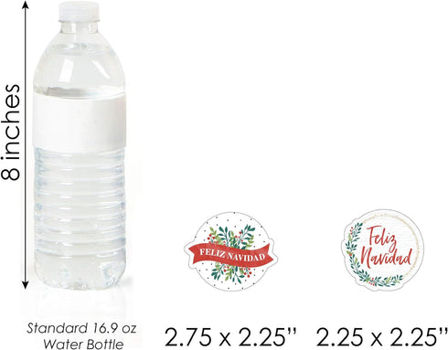 Big Dot of Happiness Feliz Navidad - Shaped Holiday and Spanish Christmas Party Cut-Outs - 24 Count...