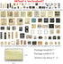 TIYPKE 200pcs Aesthetic Stickers - Vintage Scrapbook Stickers for Journaling, Bullet Journals, Scrapbooking, Space & Moon Themes...