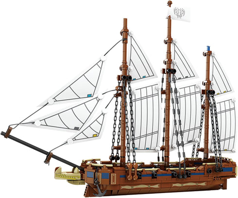 KAZI Ship Building Kit for Adults Kids,Sailing Adventure Toy Boat Building Blocks Set,Ship Model Home Decor,Fun Toy Gift for 8 9 10 11 12 Plus Yea...