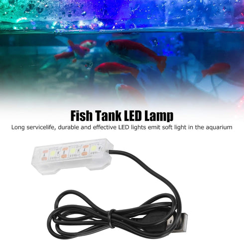 GLOGLOW Aquarium Light, Soft USB Small Aquarium Water Plant Light Light Weight Desktop Fish Tank Mini Decoration LED Lamp 6x2cm/2.4x0.8in...