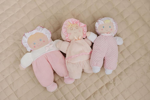 Soft Baby Doll - Cuddly and Soft - Perfect First Baby Doll for Infants and Toddler - Cute Pink and White Outfit - No Hard Parts - Nontoxic First D...
