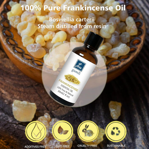 Frankincense and Myrrh Essential Oil, 100% Pure Undiluted Essential Oil for Skin, Hair, Aromatherapy - 1 oz (Pack of 2)...