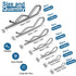 202 Pcs Hardware Pins Assortment Kit - 304 Stainless Steel Hairpin & R Clips, Retaining Fasteners, Cotter & Safety Split Pins...