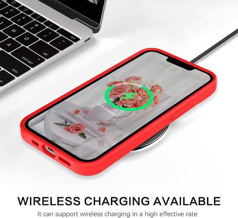 VENINGO iPhone 13 Case,Phone Case for iPhone 13,Slim Fit Liquid Silicone Soft Gel Rubber Lightweight Microfiber Lining Shockproof Anti-Scratch Pro...