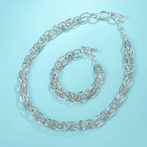 UNY JEWEL Luxury Fusion Twisted Cable Link Chain Necklace Designer Statement Women Jewelry Timeless Elegance Super Shinny...