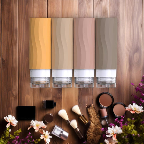 Silicone Travel Bottles for Toiletries TSA Approved Travel Size Containers Set 3 Pack Portable Leak Proof Refillable Cosmetic Squeeze Bottles Sham...