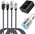 USB C Type Charging Cable C Wall Plug Car Charger Fast Charge for Google Pixel 8 7 6 Pro 6a/Samsung Galaxy A05S/A14/A53/A03S/A13/S22 Ultra/S21 Plu...