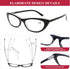 AQWANO Blue Light Blocking Reading Glasses - 4 Pack Computer Readers Anti Glare Eyestrain for Women Cat Eye Stylish Designer Eyeglasses, 2.5...