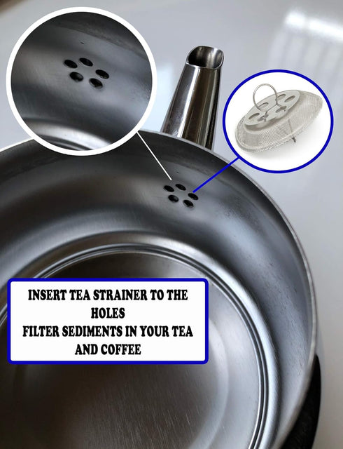5 Pcs Round Tea Strainer for Spout, Stainless Steel, Kettle Spout Filter - Insert Inside Spout of Teapot 1.53" Diameter...