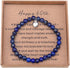 Birthday Gifts for 60 Year Old Woman Lapis lazuli Bead Bracelet with Sterling Silver Heart Charm Gifts for Turning 60 with Card and Gift Box...