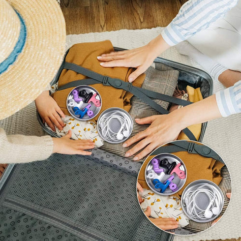 Aluminum Tin Cans, 24pcs 4 OZ Metal Round Tins Containers with 4pcs Stickers and A Double-ended Scraper Set for Candles Making and Storage...