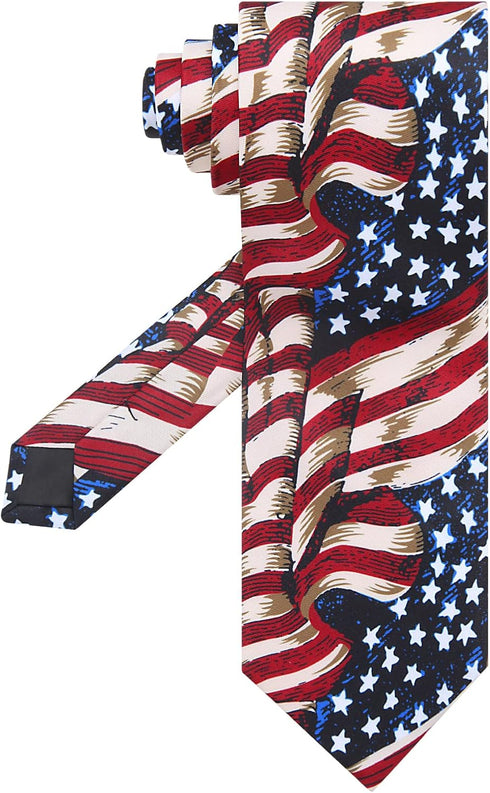 Men's American Flag Ties 3.27" (8.3CM) USA Flag Necktie For Men...