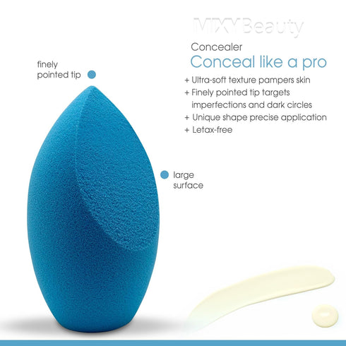 Makeup Sponge Set of 3 – Pro beauty blender sponge for Foundation, Concealer & Contour – Latex-Free sponges for Liquid Blush Foundation, Powder & ...