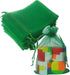 100 Count Organza Drawstring Gifts Bags for Jewelry,Earring,Crystal, 5x7 Inch Sheer Fabric Mesh Green Travel Decorative Pouch for Baby Shower,Chri...