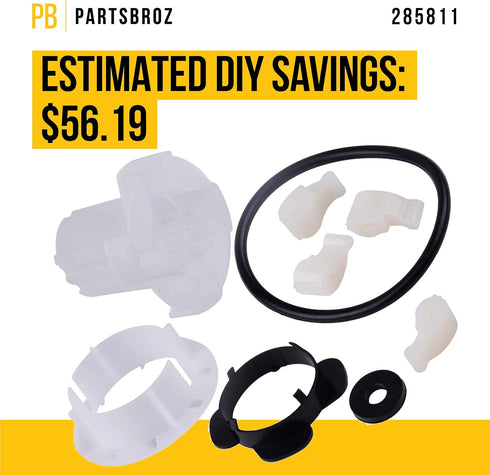 285811 Agitator Repair Kit Whirlpool Maytag Kenmore Washer Part PS334650 AP3138838 Ultra Durable Replacement ITW4300SQ0 KAWS750LQ2 RTW4340SQ0 RTW4440VQ1 RTW4440VQ2 RTW4516FW1 RTW4516FW2 TAWS800JQ1
