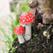 Top Collection 4254 Fairy Garden Mushrooms Figurines, Small, Red, White...